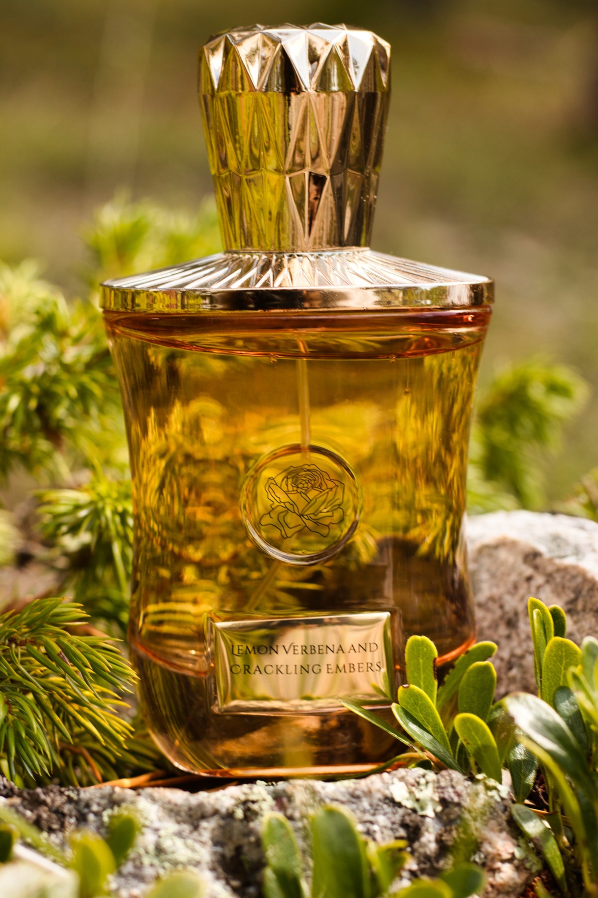 Fae Perfume Lemon Verbena and Crackling Embers perfume bottle.